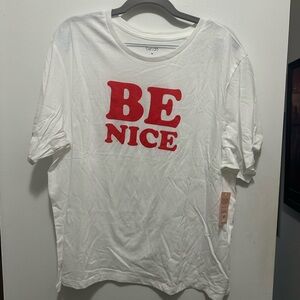 NWT ban.do white graphic T-Shirt